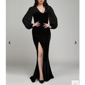 Collectif Arionna black velvet dress uk 22